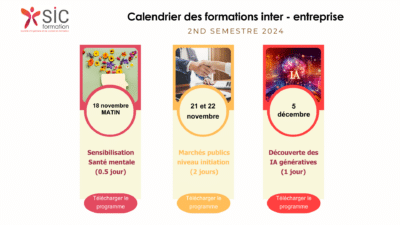 Formation inter-entreprise : calendrier novembre & décembre 2024